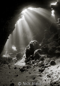 St John's Caves, Red Sea.
Black and white conversion. by Nick Blake 